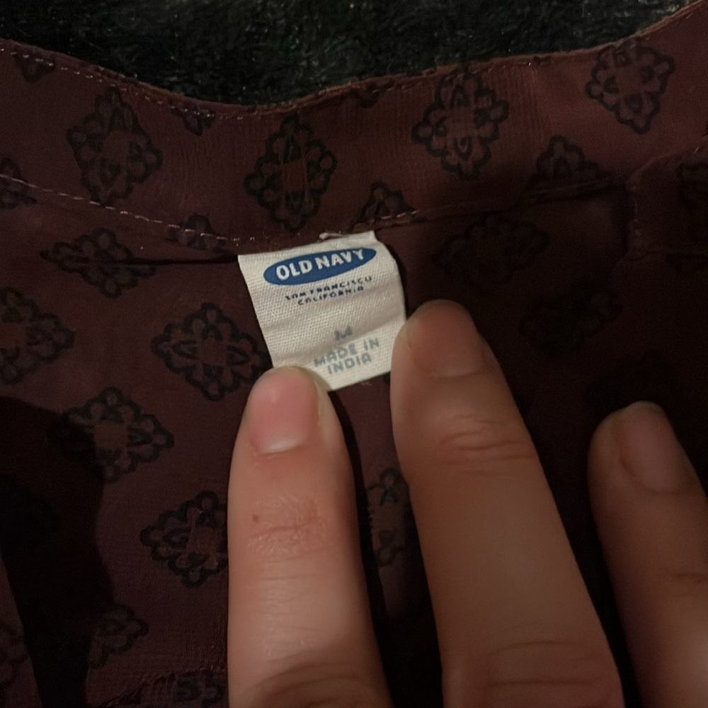 Sheer Button Down Top - Picture 6 of 6